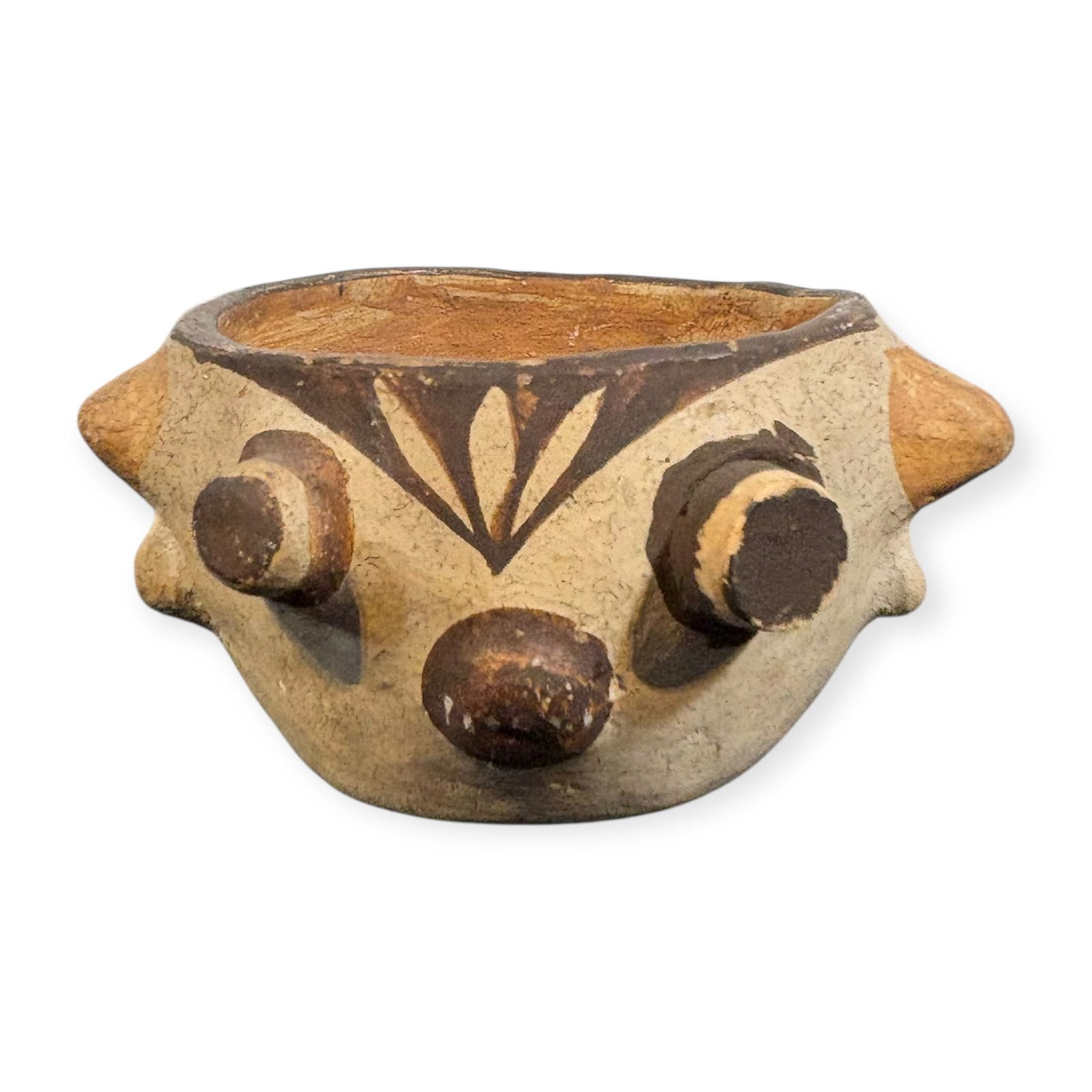 Figural Acoma Pottery Cat Bowl (1 of 2)