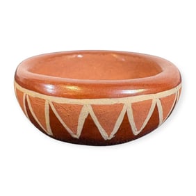 Finger Sized Miniature Santa Clara Pottery Bowl