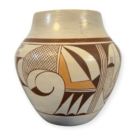 Hopi-Tewa Pottery Vase by Frog Woman (Joy Navasie, 1919-2012)