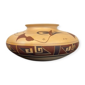 Monumental Hopi-Tewa Polychrome Pottery Vase (Fawn Navasie Garcia, 1959 -)