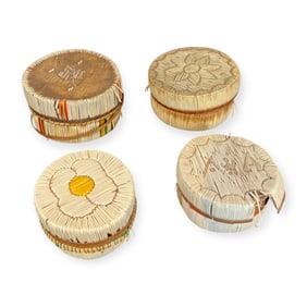 Group of 4 Woodlands Quilled Baskets