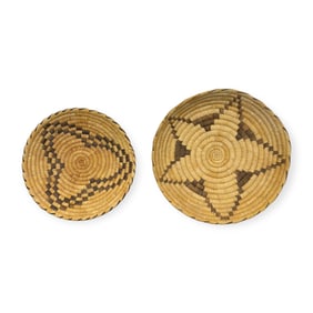 Pair (2) of Tohono O'odham (Papago) Basketry Trays
