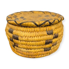 Tohono O'odham (Papago) Small Lidded Basket