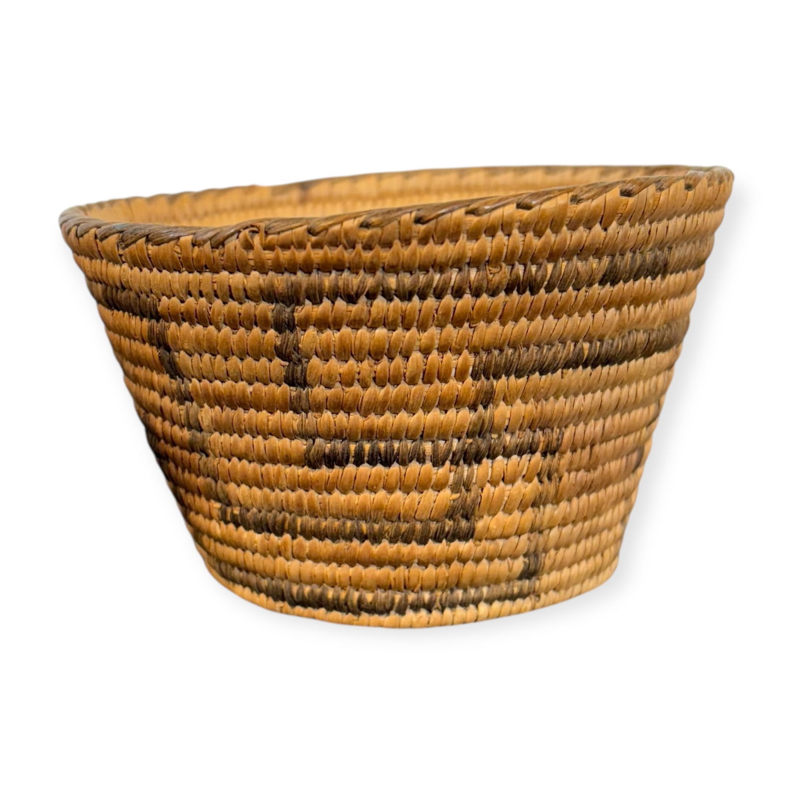 Miniature Pima Basket With Whirlilog Design (1 of 2)