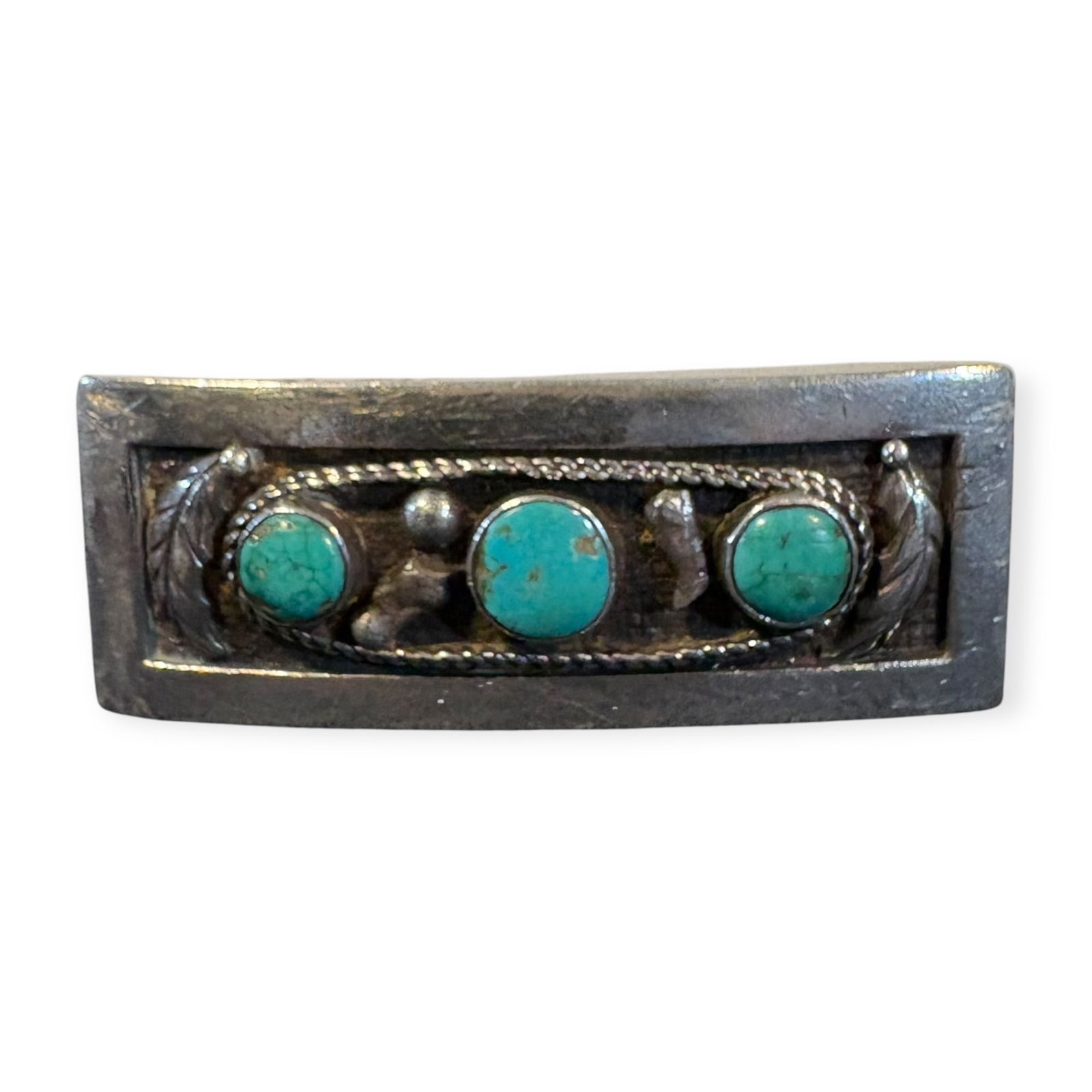Navajo 3 Stone Belt Buckle (1 of 2)