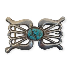 Blue Gem Sandcast Navajo Belt Buckle