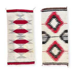 Pair (2) of Navajo Double-Saddle Blankets