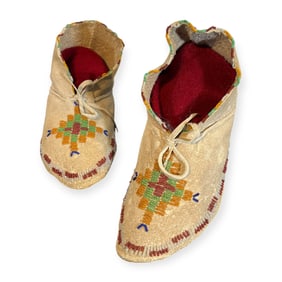 Antique Arapaho Beaded Moccasins