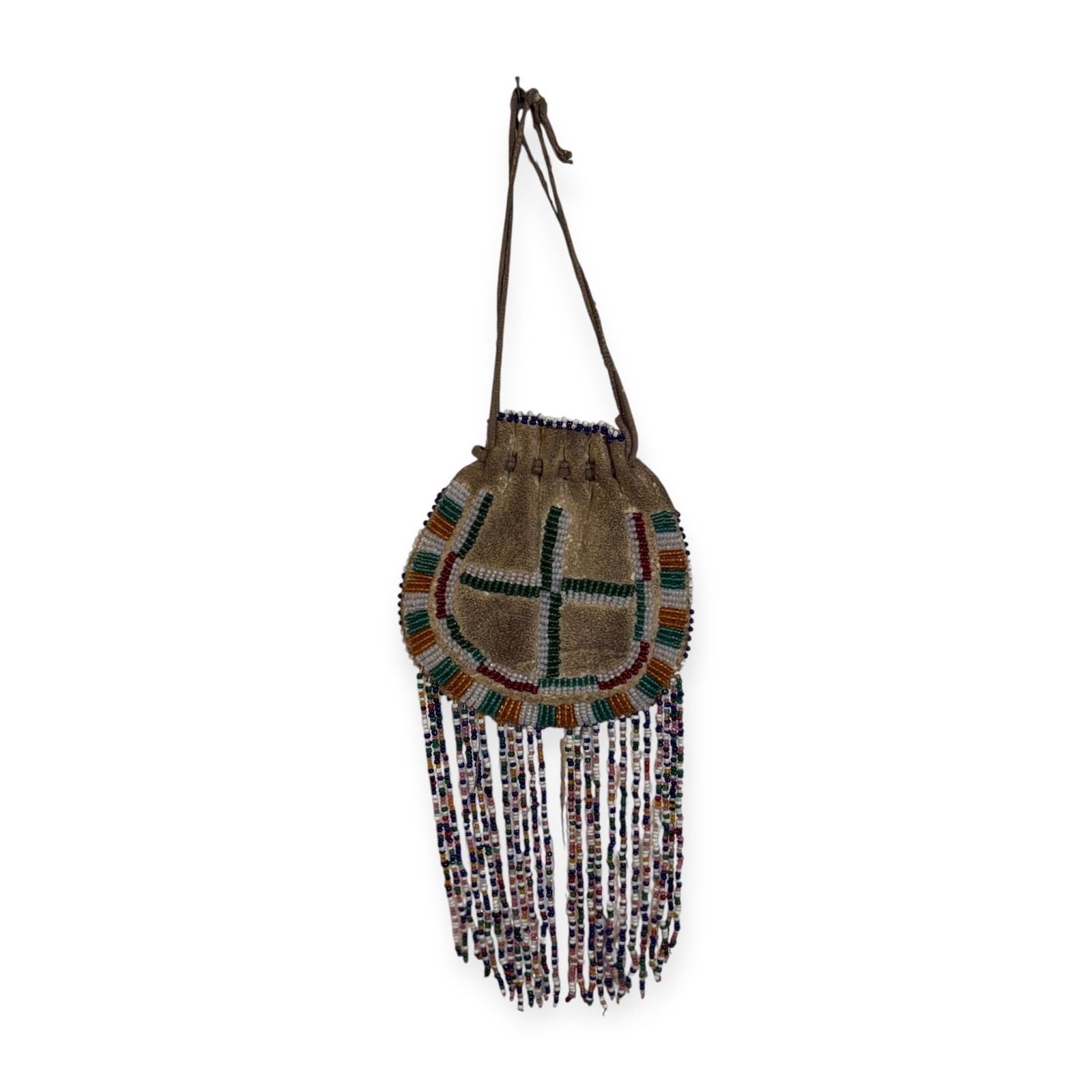 19th C Apache Beaded Bag Beaded On Both Sides (1 of 2)