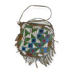 Early Sioux Beaded Pouch