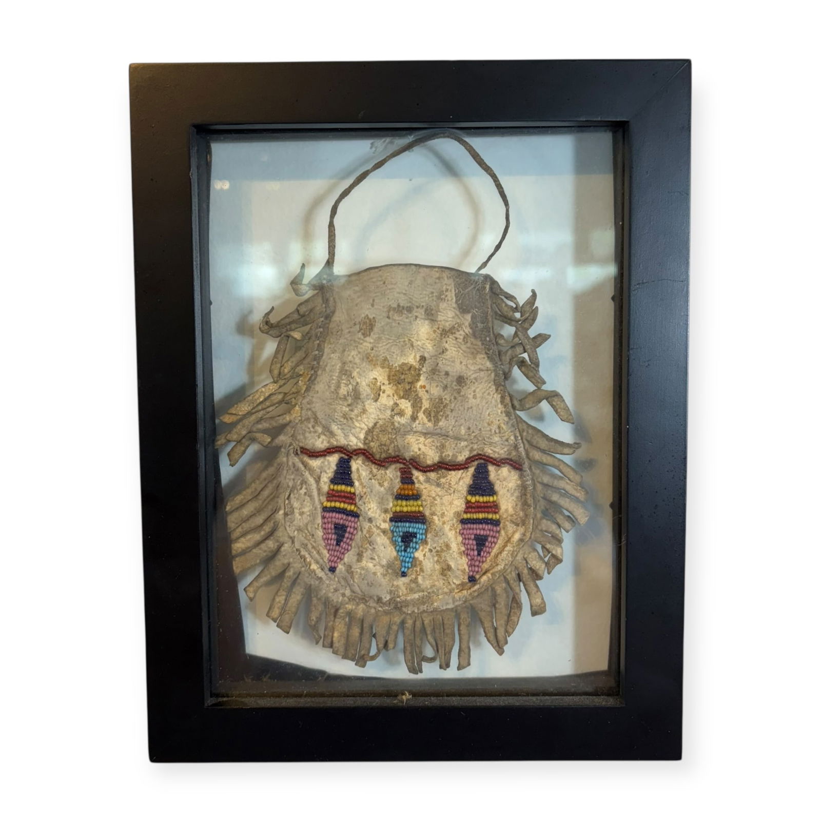 Sioux Beaded Pouch With Fringe (1 of 2)