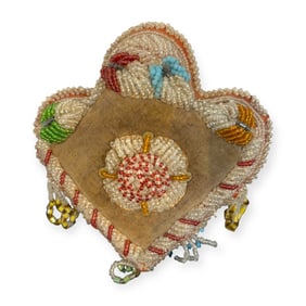 Large Iroquois Beaded Pin Cushion
