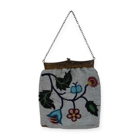 1890s Fully Beaded Chippewa Clasp Purse