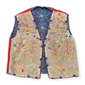 Santee Sioux Beaded & Quilled Vest