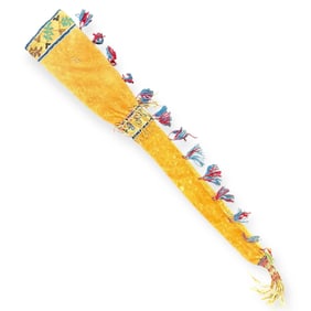 19th C Beaded & Quilled Rifle Scabbard