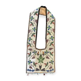 1880s Fully Beaded Woodlands Bandolier Bag