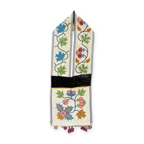 19th C Beaded Woodlands Bandolier Bag