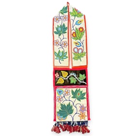 Chippewa Applique Beaded Bandolier Bag