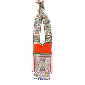 Circa 1870-1880 Loom Beaded Great Lakes Bandolier Bag