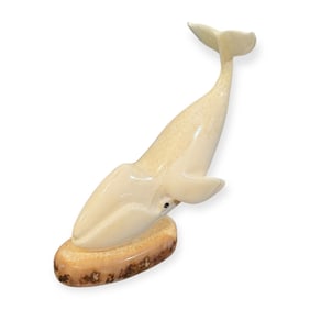 Inuit Carving of A Sperm Whale - Signed Archie Ishulutak