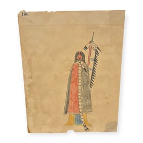 Antique Indian Leger Drawing