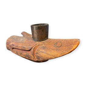 Rare Northwest Coast Wood Pipe In Shape Of Shark