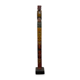Figural 27 Inch Tall Northwest Coast Totem