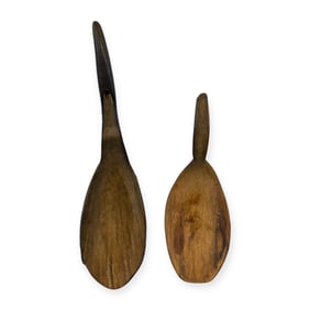 2 19th Century Horn Spoons Ladles