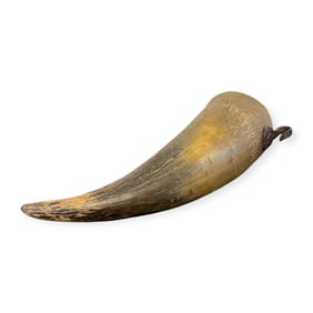 Early 1800s Horn Belt Clip Whetstone Case