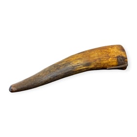 Early 1800s Horn Belt Clip Whetstone Case