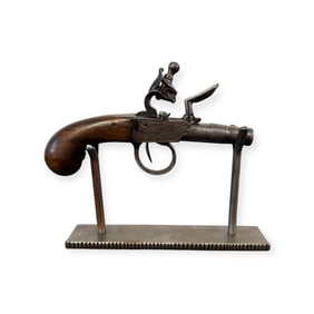 18th C Queen Anne Flintlock Boot Pistol