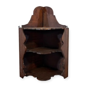 Walnut Hanging Corner Shelf