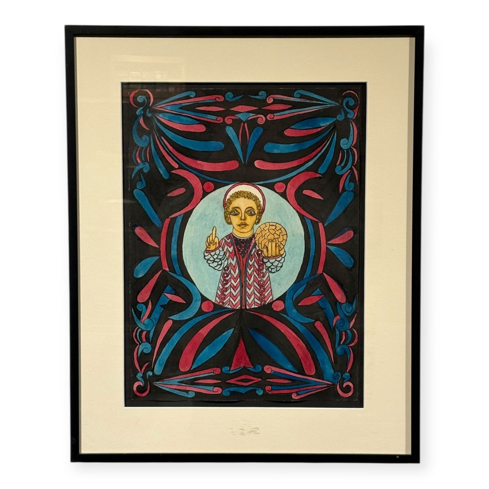 Religious Scene Watercolor by Outsider Artist Stephen J.M. Palmer (1862-1965) (1 of 1)