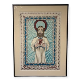 Exceptional Watercolor of Jesus by Stephen J.M. Palmer (1862-1965)