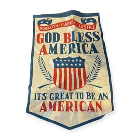 Vintage Silk God Bless America Banner