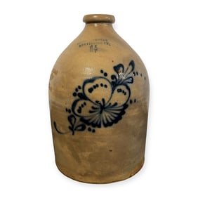 Decorated Norton Bennington Vermont Salt-Glazed Jug