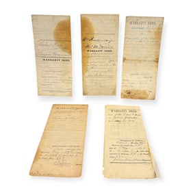 Group of 5 Wisconsin Warranty Deeds