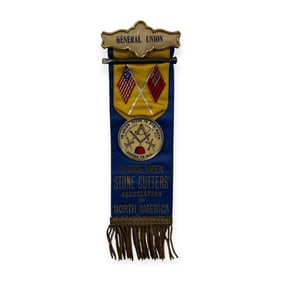 Stone Cutters Of North America Ribbon And Badge