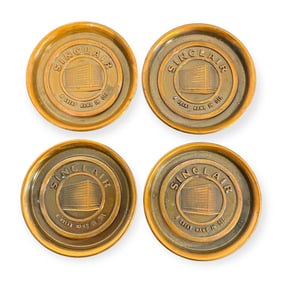 Set of 4 Sinclair Oil Copper Coasters