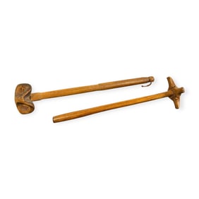 Pair of 19th Century Kitchen Wood Stir Sticks