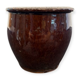 Small Antique Redware Cream Pot