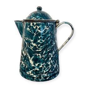 Original Crystallite Enamel Graniteware Coffee Pot