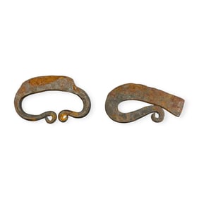 Pair (2) Early Iron Flint Strikers