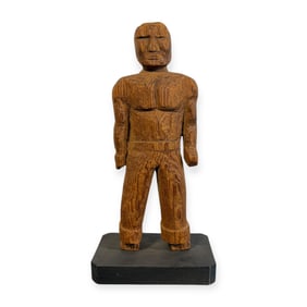 Early Folk Art Carving of Man