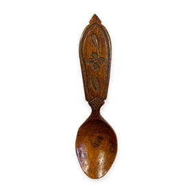 Dated 1844 Carved Baby Spoon