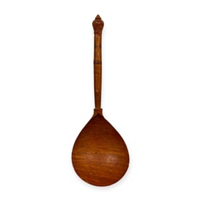 Excellent 19th C Carved Tiger Maple Spoon