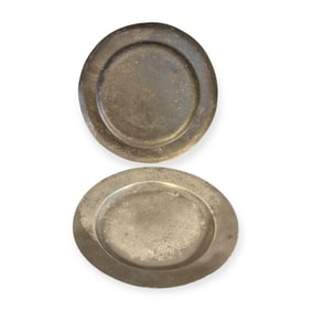 Two (2) Pewter Plates