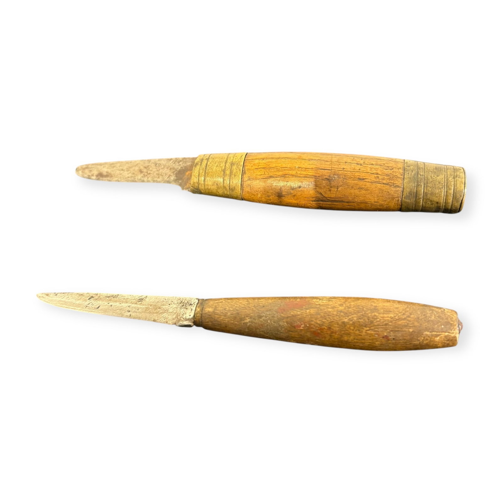 Two Small Wooden Handled Knives, 19th C (1 of 1)