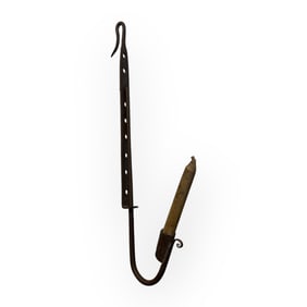 Important 18th C Iron Ladder Jack Single Candle Holder