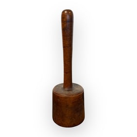 Superb 1800's Tiger Maple Wood Masher